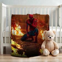 1pc Cartoon Character Printed Blanket,Superhero Movie Print Blanket,Retro Cartoon Style Throw Blanket,Cartoon Character Printed Blanket,All-Season Universal Nap Blanket,Character Home Decor Blanket,Modern Fashion Gift Suitable For Home Bedroom Bed Sofa Office Lunch Break Cover Picnic Blanket - Nhiều màu - Xem 4