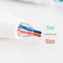6PCS Rainbow Dual Color Pens, One Tip Two Shades, Sparkle Fluorescent Ink, For DIY Albums, Scrapbooking & Greeting Cards. - A - View 5