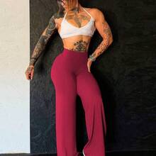 YEOREO Workout Leggings Womens No Front Seam Straight Leggings  31.5" High Waist Buttery Eddiy Gym Yoga Pants Summer Leggings For Women - Marrón oscuro - Ver 3