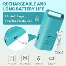Mini Rechargeable Ultrasonic Dog Repeller, Portable Anti-Barking Device With LED Indicator, Dog Training Equipment - Cadet Blue - View 9