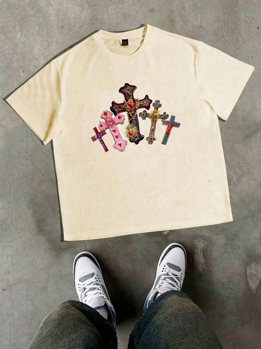 Premium Unisex Casual T-Shirts With "GOD'S ART ON DISPLAY" Print, Customizable Graphic Tees For Men - Men's T-Shirts. Casual And Stylish Short-Sleeved T-Shirts For Summer, Made Of 100% Cotton. The Most Popular Top For Men. - 杏子 3 - 查看 1