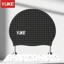 Yuke 防滑硅胶泳帽，柔软弹力防水游泳帽，男女通用泳池训练帽 - 彩色 - 查看 12