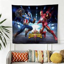 1pc Classic M Arvel Contest Of Champions Tapestry C Aptain America Vs Iron Man Intense Battle Scene Living Room Bedroom Wall Hanging Decor Boys Room Gaming Room Game Room Scene Layout Game Fans Gathering Photography Background Dorm Aesthetic Art Wall Hanging Table Backdrop - Nhiều màu - Xem 4