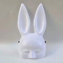 1/2pcsSparkling Black And White Rabbit Mask, Suitable For Nightclub Dress, Halloween Parties And Other Activities - View 8