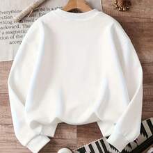 Women's Crew Neck Sweatshirt With Vintage Bear Print - Warm And Super Stylish Sweater, Ideal For All Seasons And Occasions - 白色 - 查看 2