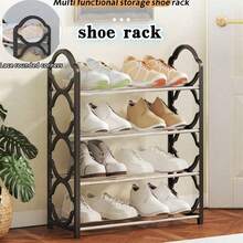 1pc Multi-Layer Storage Shoe Rack, Organizer Shoe Rack, Multi-Functional Shoe Rack, Shoe Rack Organizer, Shoe Storage Rack, Shoe Storage Unit, Thickened Shoe Rack, 4-Layer Shoe Rack, Closet Shoe Rack, Floor Shoe Rack Cabinet, Black , White , Pink, Space-Saving Stackable, Shoe Cabinet Storage, Shoe Storage, Home Decor Living Room, Home Decor, Shoe Rack Organizer - Multicolor - View 18