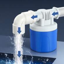 1/2" Horizontal Float Valve, Fully Automatic Water Level Control Float Valve, Maintains Water Level, Auto Shut Off, Mini Float Valve, No Electricity Needed, Suitable For Water Tanks, Towers, Pools - Blue - View 3