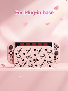 1pc Black Heart & Bow Pattern Protective Case, Storage Bag For Nintendo Switch 2 (2025), Switch OLED, Switch NS/Lite, Best Gift For Switch Gamers - Multicolor - View 8