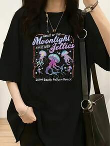 The Colorful Jellyfish Pattern Represents The Swarm Of Jellyfish That Migrate From Day To Night In The Game. They Are Attracted To The Torches Lit By The Mayor - High Quality For Summer - 黑色 - 查看 7