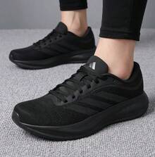 Adidas 透气、减震、轻便、多功能、耐用的跑步鞋 - 黑色 - 查看 3