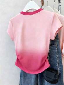 3 piezas Tops deportivos casuales de verano para mujer, nuevos diseños, a rayas y con estampado floral, adecuados para volver a la escuela, Día del Maestro - Multicolor 8 - Ver 2