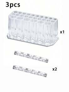 26-Hole Acrylic Pen Holder Organizer, Minimalist Nail Art Brush Storage Rack, Desk Organizer,Room Decor - Multicolor - View 11