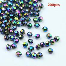100-500pcs Acrylic Shiny Faceted Corner Beads - DIY Handmade Beading, Suitable For Jewelry Making, Handicrafts, Translucent Material - Faceted Beads - View 8