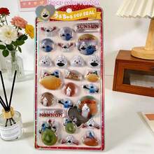 1 pieza Pegatina en relieve 3D de personaje de anime lindo estilo Y2K, con sensación táctil 3D + alta adherencia y sin desprendimiento, adecuada para manualidades y decoración - Multicolor - Ver 6