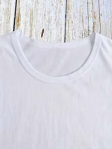 New Loose And Casual Summer T-Shirt For Women With Print. Suitable As A Gift. Women's T-Shirt. Elegant Blouses. Boho Chic. Soft, Breathable, And Comfortable Women's Top, Ideal For Spring, Summer, And Autumn, Perfect For Vacations, Travel, And Everyday Wear. - 白色的 - 查看 3