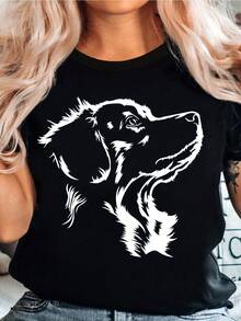 Nova Scotia Duck Tolling Retriever T-Shirt, Good Mom T-Shirt, Gift For Dog Mom, Nova Scotia Duck Tolling Retriever, Dog Dad T-Shirt - 黑色 - 查看 1