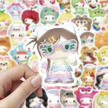 SANRIO 60张卡通小猫咪可爱涂鸦贴纸，多巴胺贴纸，日式ins风创意小猫咪贴纸，适用于剪贴簿、笔记本、水瓶、笔记本电脑、手机、生日贺卡、礼品包装、返校用品、节日礼物 - 彩色 - 查看 5
