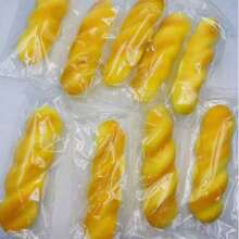1 món đồ chơi bánh mì mềm dẻo, đàn hồi chậm, giống thật, bánh bông lan PU - Thích hợp làm quà tặng ngày lễ, quà tặng vui nhộn và dễ thương, quà sinh nhật, quà Phục sinh, quà Halloween, quà Giáng sinh, quà tặng tiệc tùng, đồ chơi bóp mềm, đồ chơi giảm căng thẳng, bánh bao bóp mềm. - que bột xoắn - Xem 1