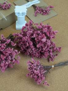 20/50/100/150/300pcs Mini Artificial Baby's Breath & Other Flowers - For Resin Mold Art & Crafts, Ivory White Flower Bouquet For Hair Accessories, Wedding Wreaths, Table Decor, Home Decoration - Pink Crystal Grass - View 5