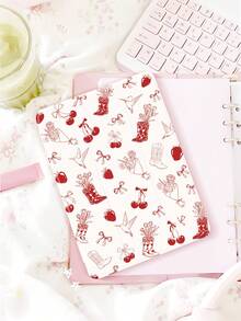 Ốp bảo vệ máy tính bảng đơn giản màu đỏ hình ủng cao bồi miền Tây, màu anh đào, họa tiết nơ, dạng gấp ba, có chân đế, tương thích với iPad 10.2 inch, Pro 11 2021/2020/thế hệ thứ 10, Mini 4/5/6, (A16) 11 inch thế hệ thứ 11 2025, tương thích với Samsung Galaxy Tab A8 10.5 inch 2022, Matepad 10.4/Tab, có khe cắm bút cảm ứng, chống rơi vỡ, quà tặng cho trẻ em/gia đình. - Nhiều màu - Xem 3