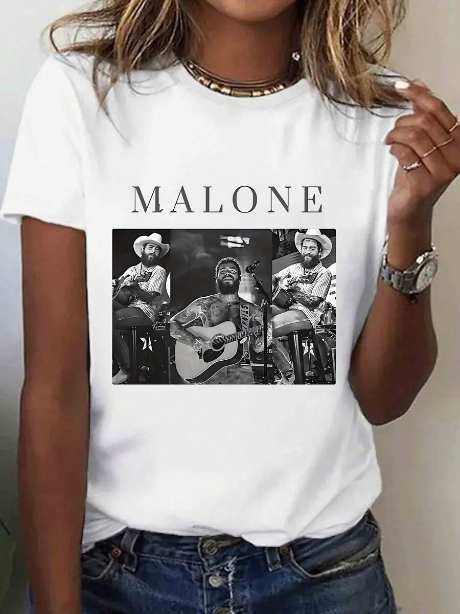 1 Women's 100% High Performance Printed T-Shirt - Casual Short Sleeve Crew Neck Top, 100% Printed Design, Machine Washable And Suitable For All Seasons, Ideal For Outdoor Activities And As A Holiday Gift, Unisex And Versatile Style, Suitable For Daily Wear, 180g 100% Cotton. - 白色 - 查看 1
