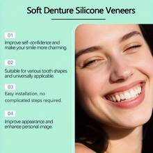 Decorative Dental Veneer Set Natural Realistic False Teeth Perfect Gum Fit Comfortable Wear With Tweezers And Storage Box Ideal For Teeth Beauty - Natural Color - View 4