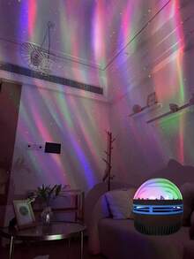 [Aurora Night Light] 1pc Aurora LED Projection Night Light USB Powered Multicolor Northern Lights Projector With Remote Control, Adjustable Brightness - Suitable For Bedroom, Living Room Decoration LED Light - Multi-color light - View 10