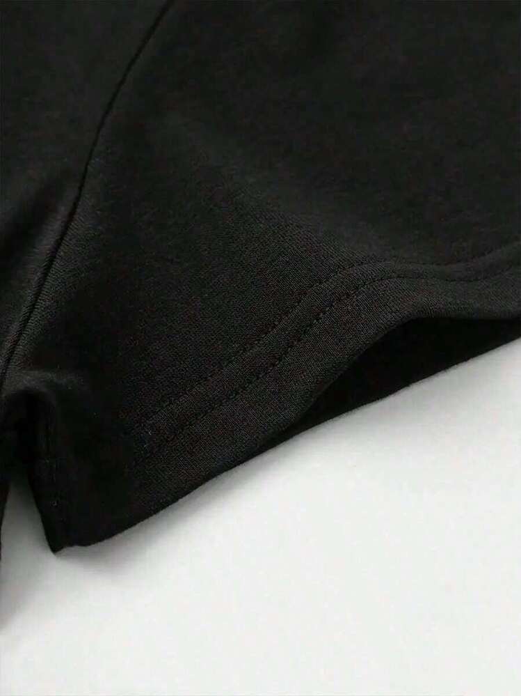 100%cotton1 pieza de camiseta oversize con estampado de paz y amor para mujer, top casual de verano con diseño boho, cómoda, de corte holgado, pieza de moda, g, 100% algodón.Women's Simple Solid Color T-shirt, Loose and Slim Fit Casual Short Sleeve - Negro - Añade 5