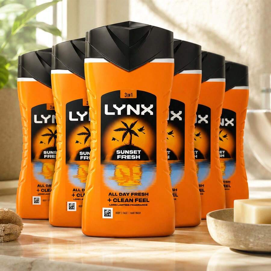 Lynx Sunset Fresh Shower Gel 225ml - Pack Of 6 - Sandalwood - View 1