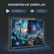 Qetupa 10.1 Inch Android 15 Tablet, 4GB RAM 64GB/128GB ROM, MTK 8768 Octa-Core 2.0GHz Processor, 1280x800 HD IPS Touchscreen, 5MP+13MP Dual Camera, 6000mAh Battery, Bluetooth 5.2, WiFi 5 (Adapter Not Included) - Black - View 2
