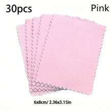 10/30pcs Jewelry Cleaning Cloths, Pink Polishing Cloths, Suitable For Sterling Silver, Gold, Platinum, 6x8cm Small Polishing Cloths - Multicolor - View 16