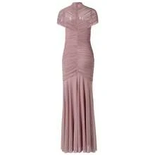 Double-Layer Mesh Elegant & Fashionable Wedding Dress, Sexy Pleated Dress - Red Bean Paste Powder - View 9