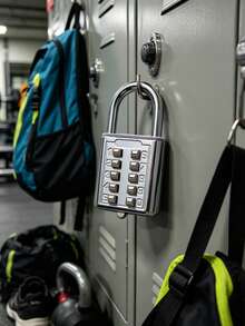 Digital Combination Lock, Keyless, Waterproof, Suitable For Suitcases, Pencil Cases, Backpacks, Cartoon Waterproof Padlock Suitable For Outdoor Travel, Student Dorms, Cabinets, Drawers, Helmets, Cabinets, Suitcases, Travel Accessories, School Gym Lockers, Sports Lockers, Fences, Toolboxes - Multicolor - View 9
