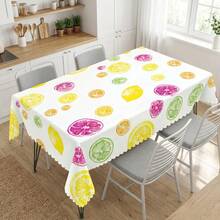 1 buah Taplak Meja Poliester Motif Jeruk Cat Air, Cocok Untuk Dapur, Ruang Makan, Liburan, Pesta Ulang Tahun, Dekorasi Meja Pesta - MultiWarna - View 8