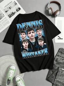 Dennis Whitaker Bootleg Unisex T-Shirt, 90s Retro Dennis Whitaker Bootleg T-Shirt, Gift For Dennis Whitaker Fans, Gift For Her - Black - View 1