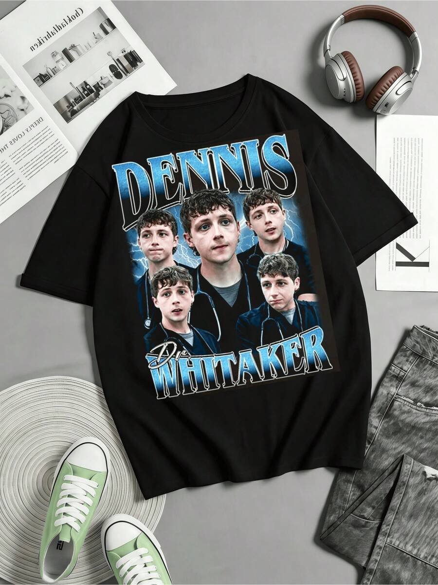 Dennis Whitaker Bootleg Unisex T-Shirt, 90s Retro Dennis Whitaker Bootleg T-Shirt, Gift For Dennis Whitaker Fans, Gift For Her - Black - View 1