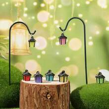16pcs Mini Decorative Set, Luminous Mini Landscape, Mini Potted Plant Decor, Mini Party Craft, Fairy Style Mini Scene, Magical Garden Decor, Halloween Decor, Fantasy Theme Design, Lightweight & Delicate Accents - Decorative Posts - View 5