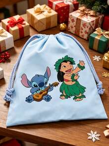 Túi dây rút màu vàng in hình Lilo & Stitch của Disney, nổi bật với hình ảnh Stitch đáng yêu đang úp mặt và chữ màu đỏ đậm. Được làm từ vải canvas mềm mại nhưng bền chắc với dây rút bằng dây thừng dày, chiếc túi nhẹ và đa năng này lý tưởng để đựng đồ tập gym, đồ dùng du lịch hoặc các vật dụng hàng ngày, mang đến nét tinh nghịch và hoài cổ cho cuộc sống thường nhật của bạn. - Nhiều kiểu dáng - Xem 11