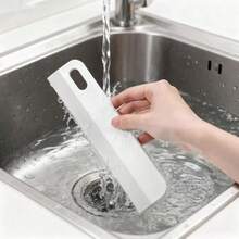 Mini escobilla de goma de silicona pequeña de 8.6 pulgadas para ducha puertas de vidrio rascador de limpieza de ventanas para espejo fregadero baño blanco y gris - Blanco - Ver 6