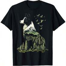 1 Piece BOOnese Mountain Dog Halloween Ghost Funny T-Shirt, Bernese Mountain Dog Mom, All Seasons, 100% Cotton, One Side Print, Crew Neck, Short Sleeve, Unisex, Base Layer, 180g 100% Cotton. - 顏色 3 - 查看 7