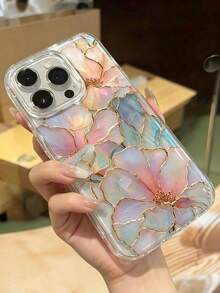 Faux Pearl Floral Painted Elegant New Feather Chiffon Minimalist Fashion Phone Case Compatible With IPhone 17/17 Pro Max, 15, 16/16 Pro, 15 Pro Max, P13, P14, P11 Soft Case, P12, XS, XR, 7/8, 7/8 Plus, A14, A15, S23 Ultra, A50, A12, A32, A52, A72, A51, A21S, A13, A14, S22 Ultra, S23, A33, A53, S20 FE,International Version, Not The Domestic Version - Model5 (1PC) - View 1