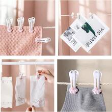 12/24/36pcs Seamless Strong Fixing Sock Clips, Suitable For Storage Baskets, Multi-Functional Plastic Clips, Home Anti-Wind Anti-Slip Dormitory Supplies (Storage Basket + Non-Marking Peacock Clips) - Multicolor - View 9