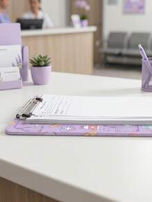 1pc Customized Name Nurse Clipboard, Personalized Medical Theme Clipboard, Purple Cute Medical Worker Supplies, Stethoscope Design, Pediatric Nurse Clipboard With Metal Clip, Nurse Appreciation Gift, Nurse Work Supplies, Back To School Nurse Clipboard,Back To School - Multicolor - View 5
