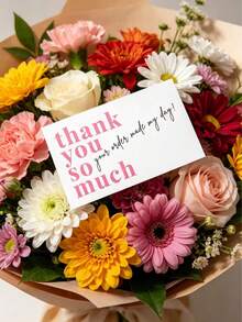 50pcs Pink Thank You Cards, Thank You So Much Your Order Made My Day Greeting Cards For Small Business Packaging, Minimalist Cute Thank You Notes, Customer Appreciation Cards, Package Inserts - Sets - View 2