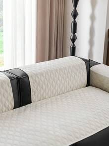 1pc Velvet Dark Gray Sofa Cover, Soft & Comfortable, Suitable For All Seasons, Machine Washable And Hand Washable, Dust And Stain Resistant, Ideal For Protecting Pet Furniture, Great For Daily Use, Room Decor, Back To School Season, Fits 2/3/4 Seater Sofa (Multiple Sizes Available) - Beige - View 7