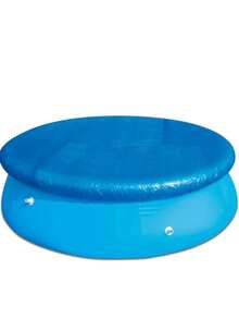 Cubierta redonda para piscina, lona impermeable, cubierta antipolvo para alfombra de suelo para piscinas inflables circulares sobre el suelo, fácil de configurar con cuerda de tracción, alfombra de picnic al aire libre, protector de piscina grueso, adecuado para todas las piscinas inflables redondas, a prueba de polvo e impermeable - B - Ver 10