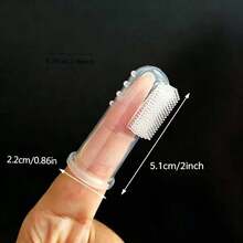 1 pezzo Spazzolino da dito per animali domestici, pulizia e cura universale per gatti e cani, spazzolino da dito in morbido silicone per una pulizia profonda di placca e tartaro, per rinfrescare l'alito, facile da usare per principianti, per gengive e bocca, adatto per cani piccoli, barboncini, gattini e gatti adulti, strumento per la pulizia orale quotidiana per animali domestici - Visualizzare 3