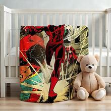 1pc Spider-Man Print Blanket,Retro Cartoon Style Throw Blanket,Cartoon Character Printed Blanket,All-Season Universal Nap Blanket,Character Home Decor Blanket,Modern Fashion Gift Suitable For Home Bedroom Bed Sofa Office Lunch Break Cover Picnic Blanket - Nhiều màu - Xem 4