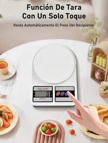 Digital Kitchen Scale, Kitchen Gram Scale, Weighs From 1 Gram To 5 Kilos - White - View 5