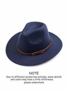 1pc Autumn/Winter Wide Brim Wool Felt Hat, Elegant Elegant Belt Decor Western Cowboy Hat, Personalized Casual Fashion Style Heart-Shaped Crown Hat, European And American Western Unisex Cowboy Hat, Suitable For Party, Gathering, Western Theme Event, Daily Wear - Multicolor 2 - View 22